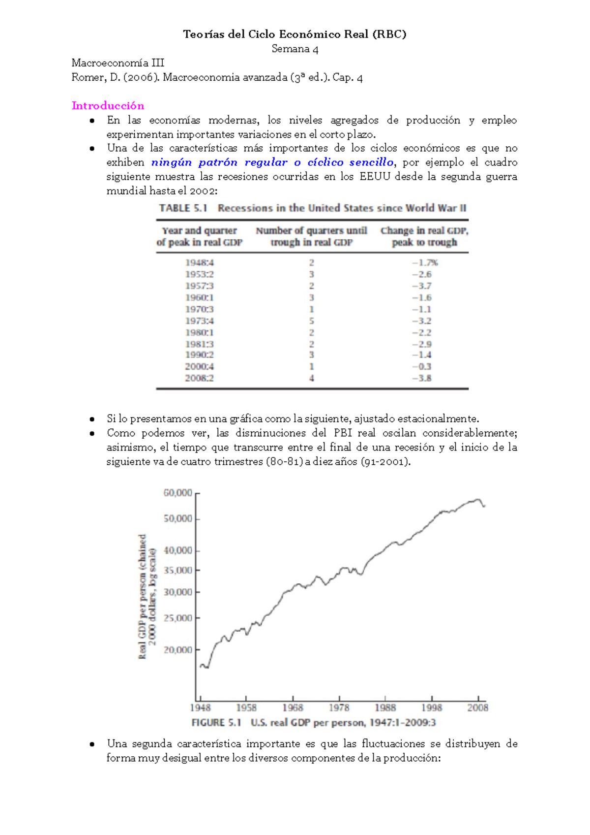 Teorias del Ciclo Económico Real (RBC) - Teorías del Ciclo Económico ...