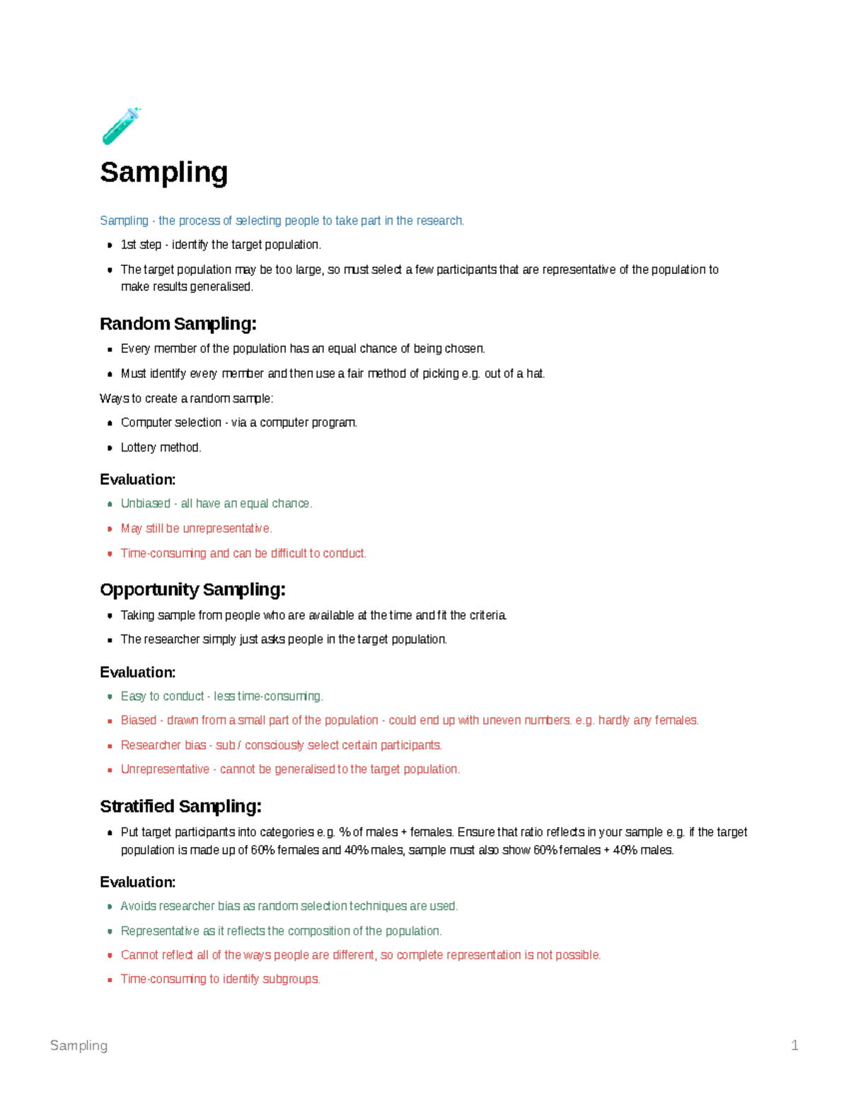 Sampling - 1st step - identify the target population. The target ...