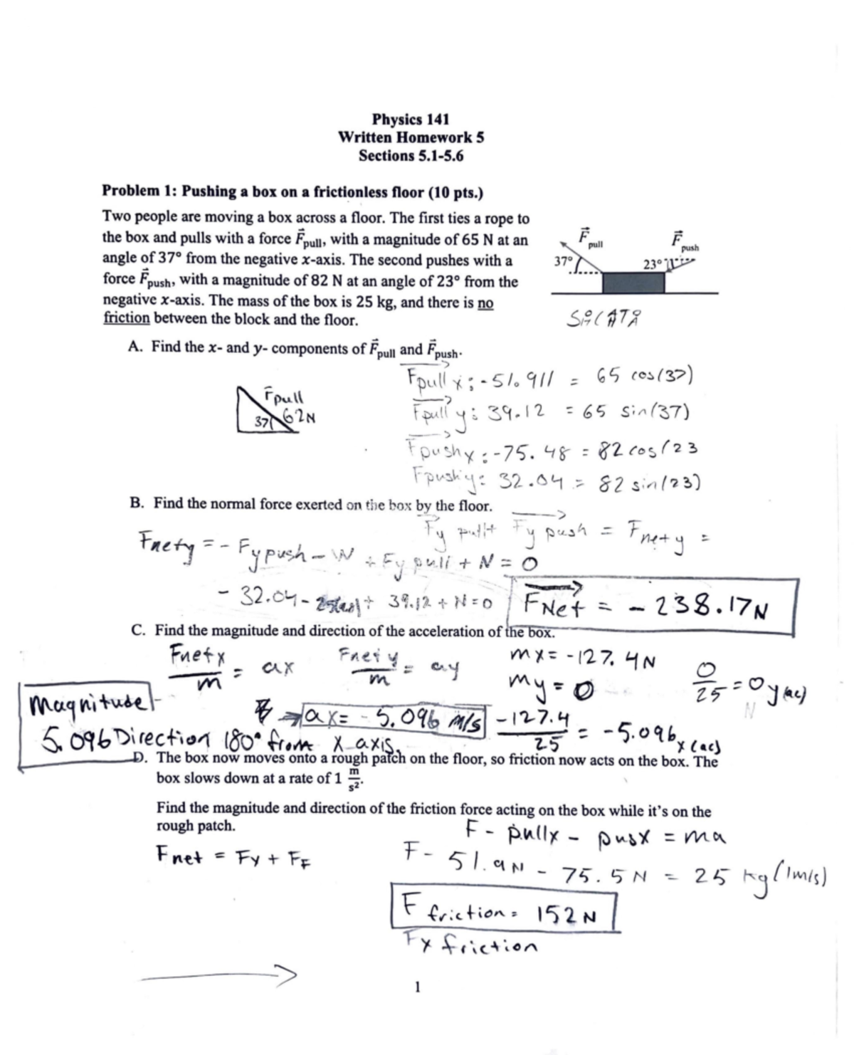 homework for physics