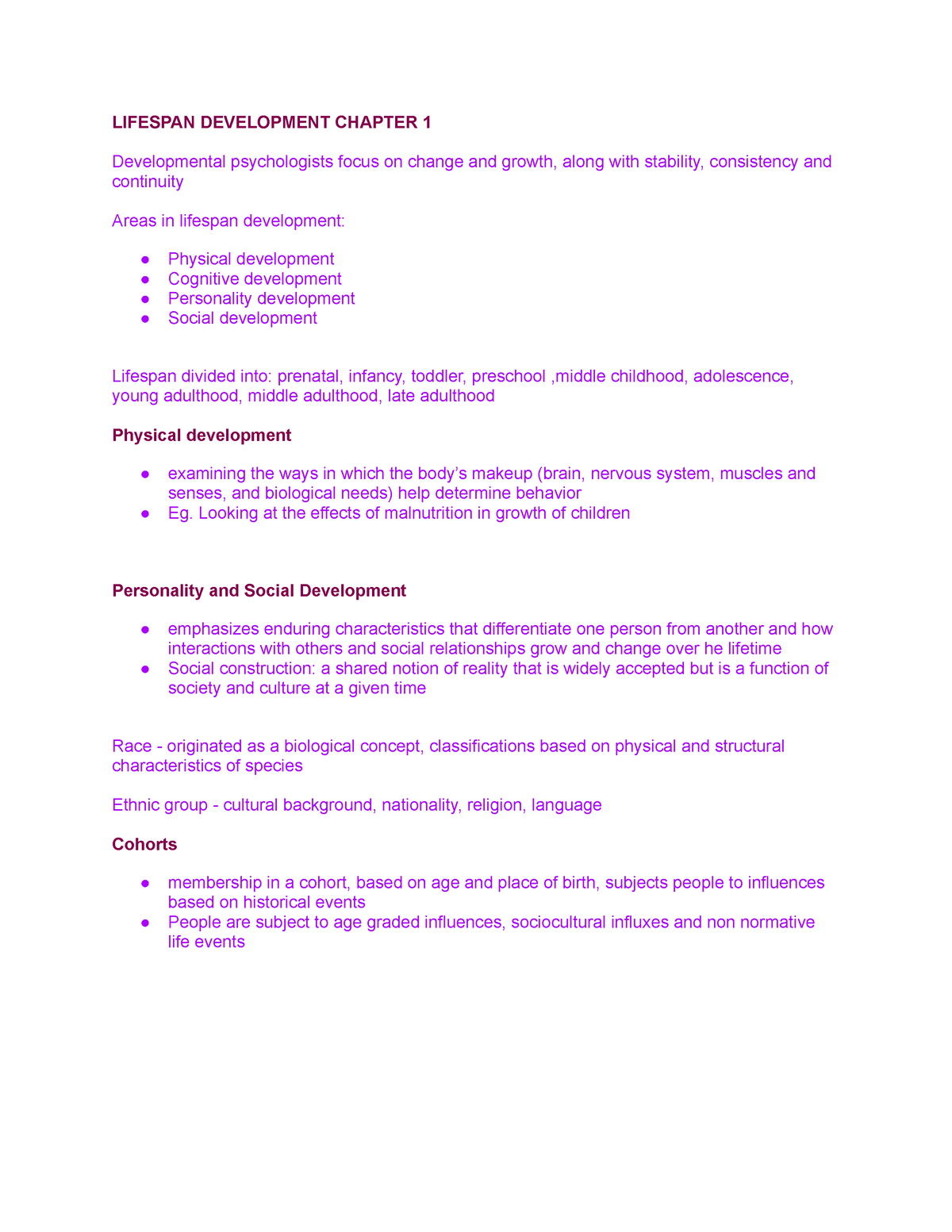 Lifespan Development Chapter 1 Lifespan Development Chapter 1 Developmental Psychologists 