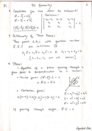 3D Geometry 1 - Math - Studocu