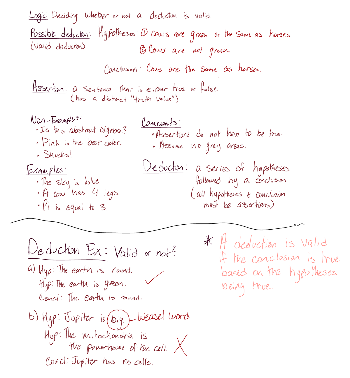 Introduction to abstract mathematics notes lo gi c decid i ng wh e