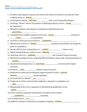 Life on Earth Changing Over Time Guided Notes - Life on Earth Changing ...