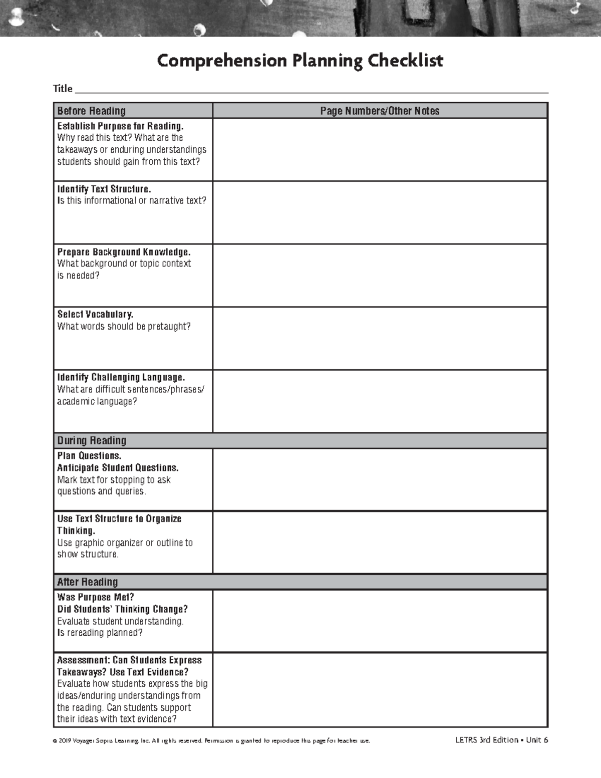 Simplified Letrs:  Downloadable Comprehension Checklist Sample - d1anbql