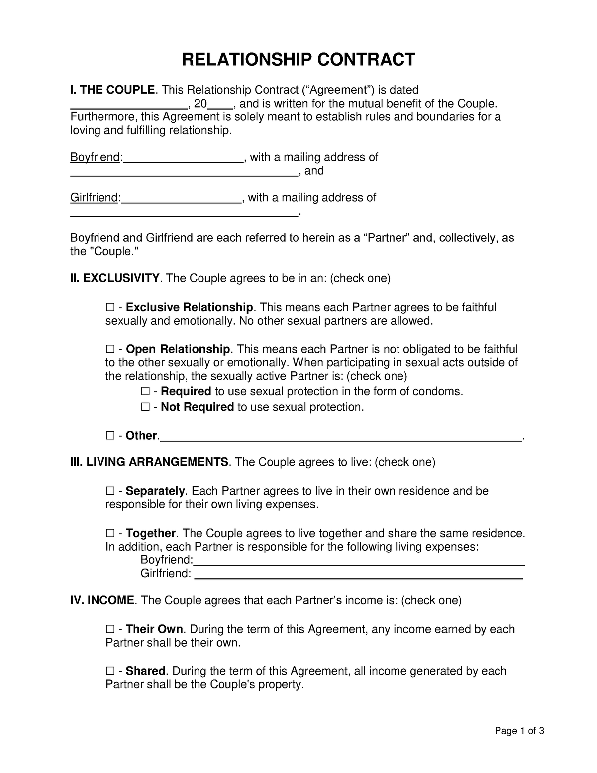 A Relationship-Contract - Page 1 of 3 RELATIONSHIP CONTRACT I. THE ...