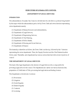 Zambian LIR - SCHOOL OF BUSINESS STUDIES DEPARTMENT OF LAW, LABOUR AND ...