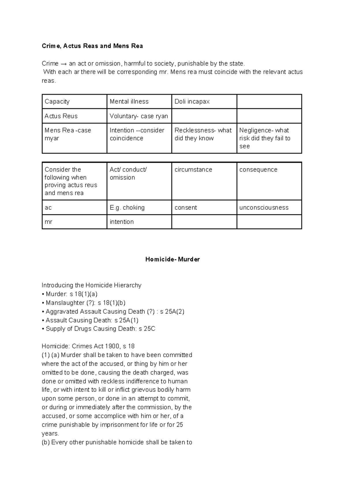 criminal-notes-crime-actus-reas-and-mens-rea-crime-an-act-or