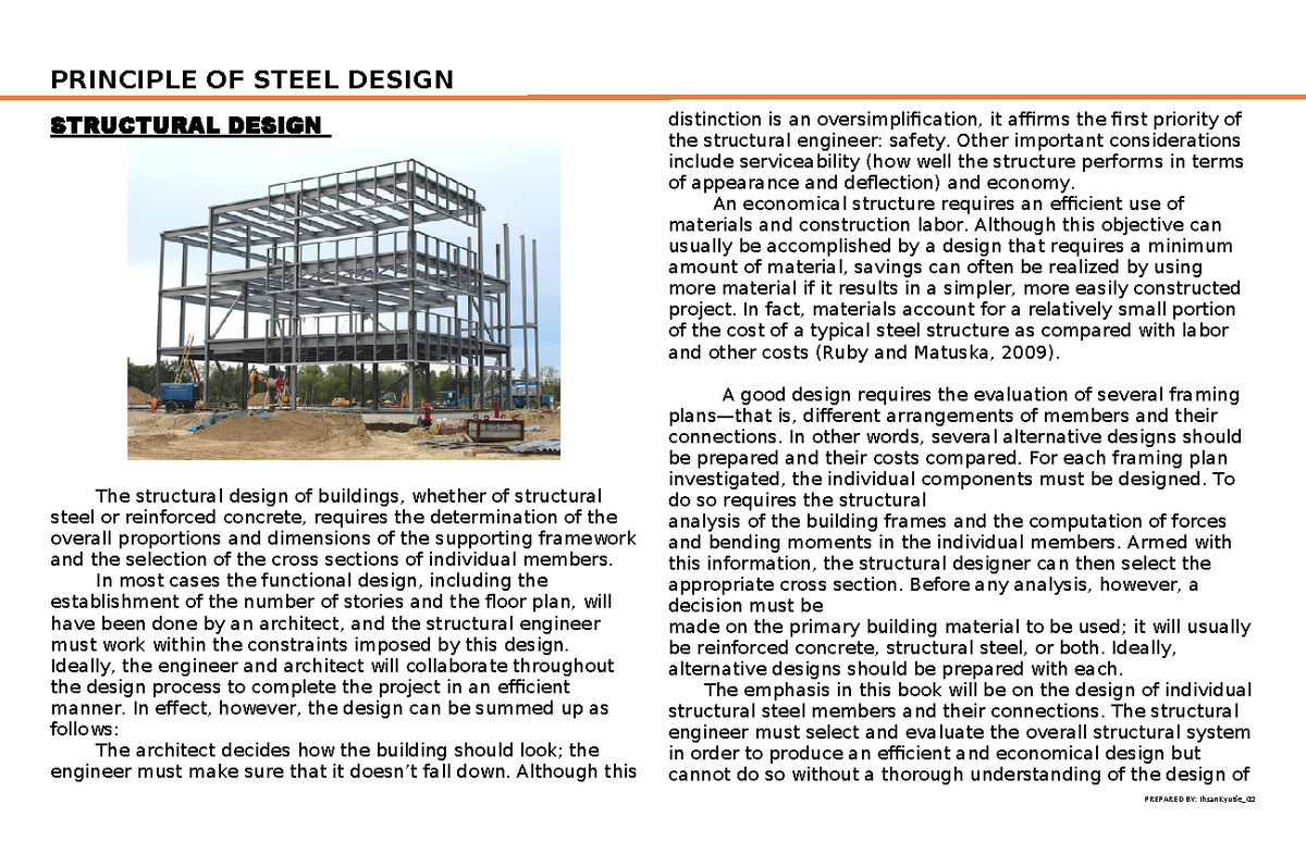 Lesson-1 - Hope it helps you - STRUCTURAL DESIGN The structural design ...