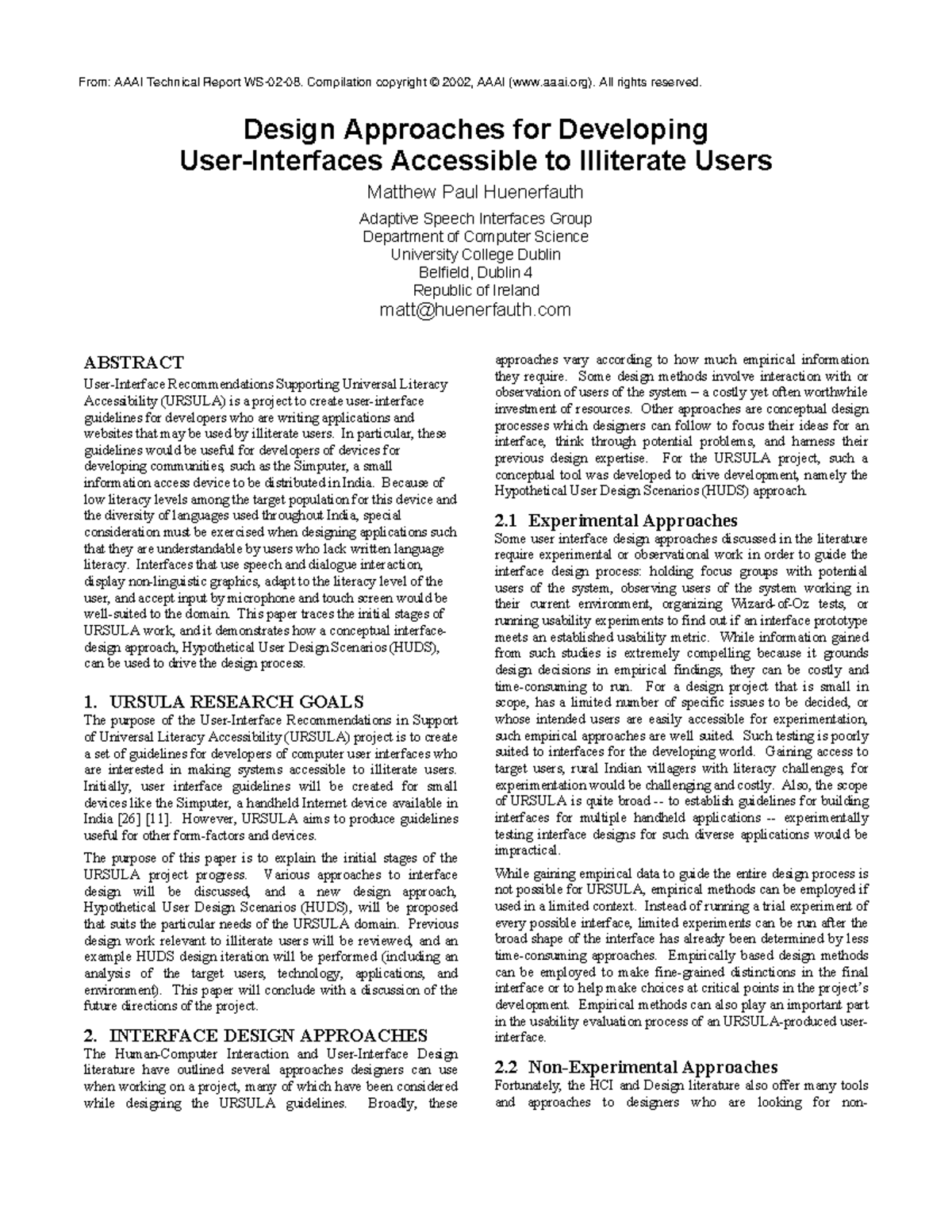 WS0208005 Hello Design Approaches for Developing UserInterfaces