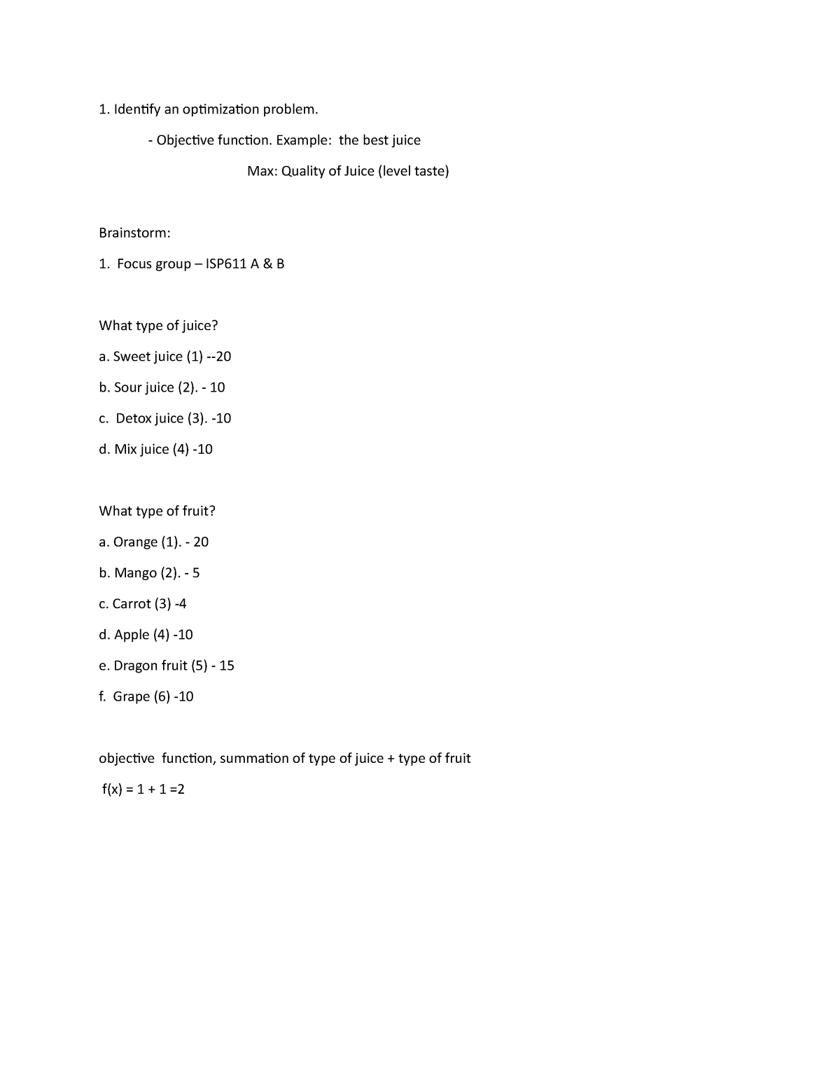 objective function of an assignment problem