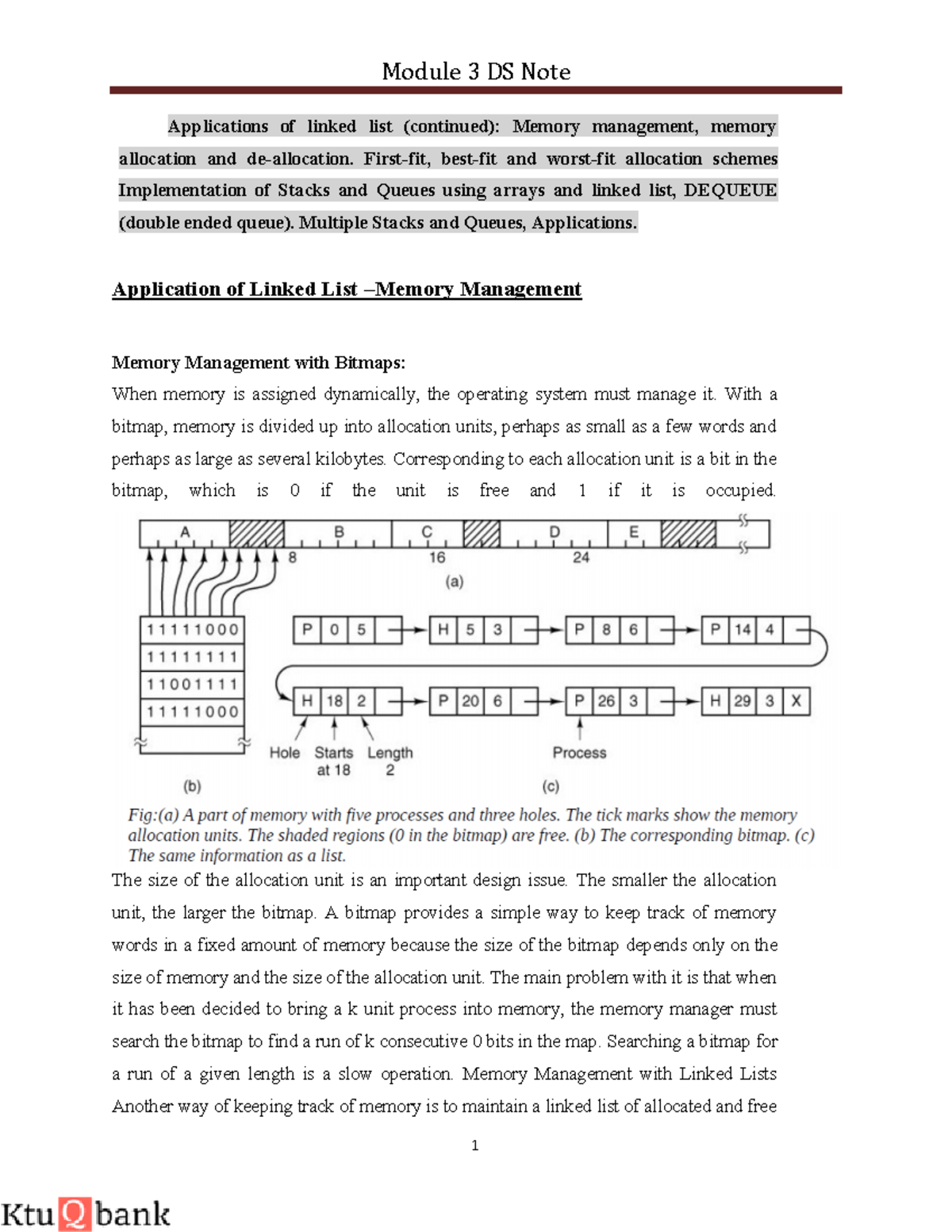 Data Structure Module 3 Notes - Applications Of Linked List (continued ...