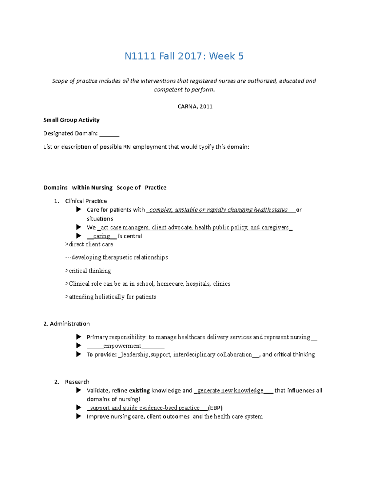 scope-of-practice-notes-fall-2017-week-5-scope-of-practice-includes