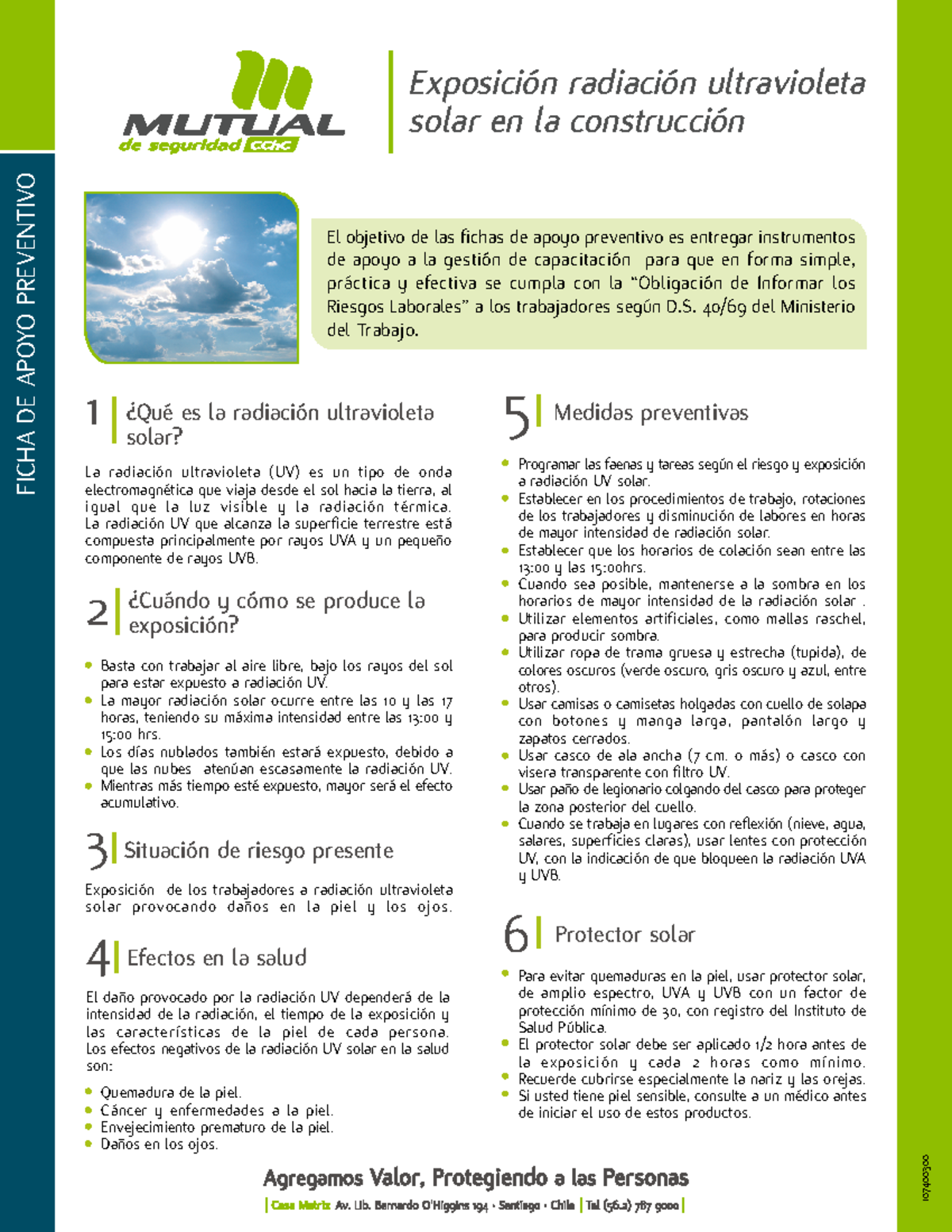 Capacitación RUV - Exposición radiación ultravioleta solar en la ...