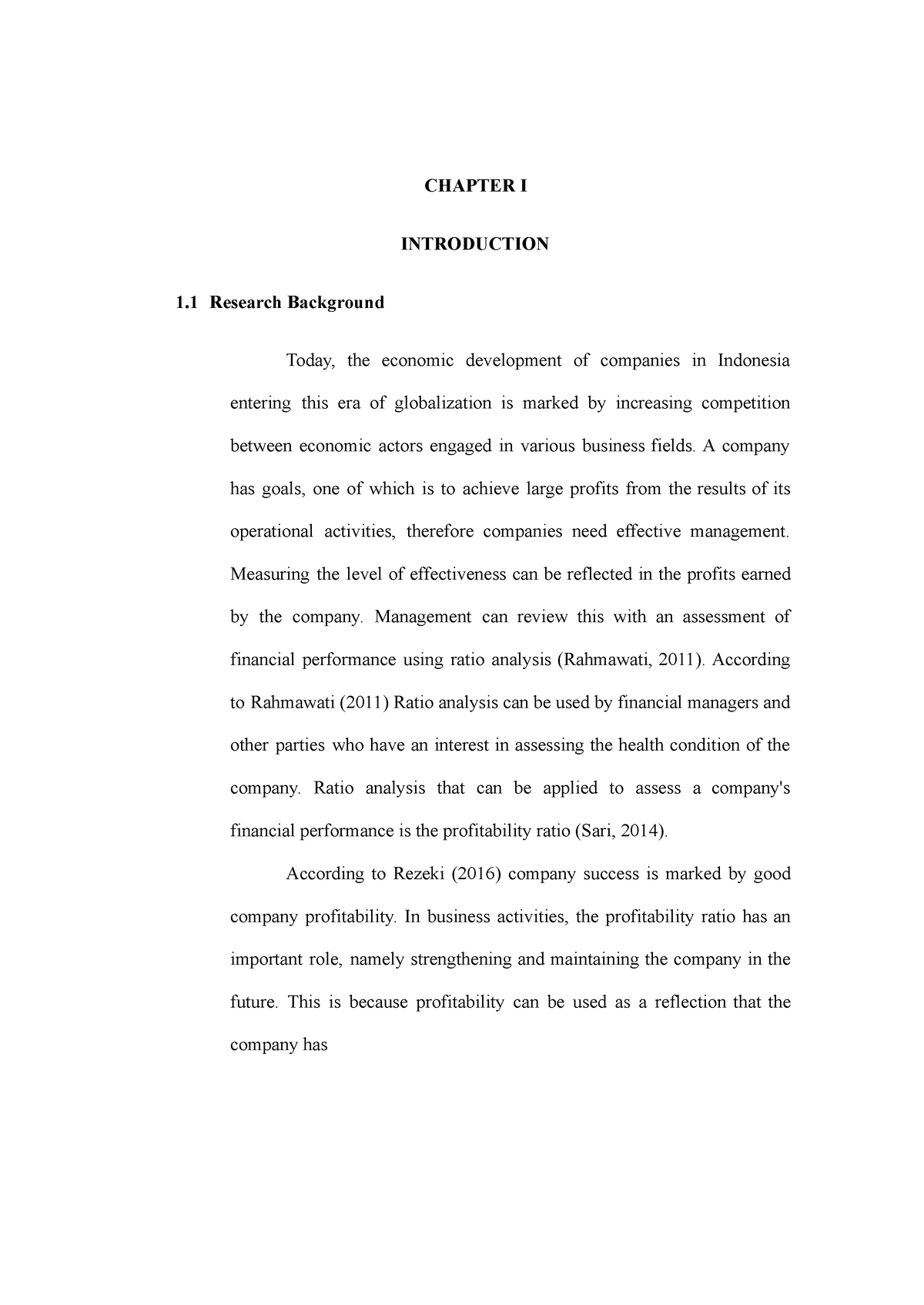 Analysis OF Financial Ratio TO Profitability IN FOOD AND Baverages ...