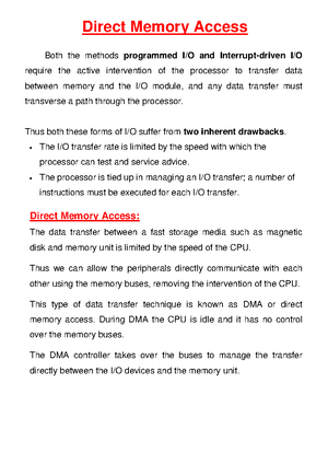 COMPUTER Architecture Input Output Channel - I/O Channels and ...