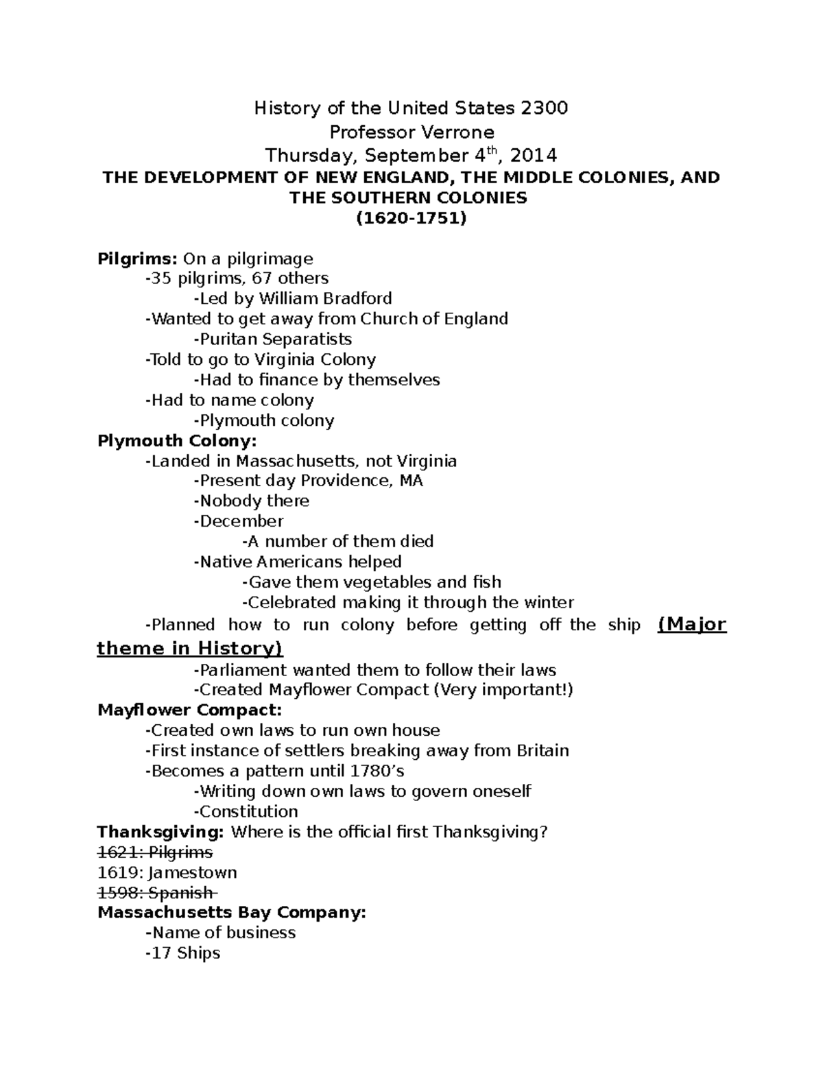 development-of-northern-middle-and-southern-colonies-notes-hist2300