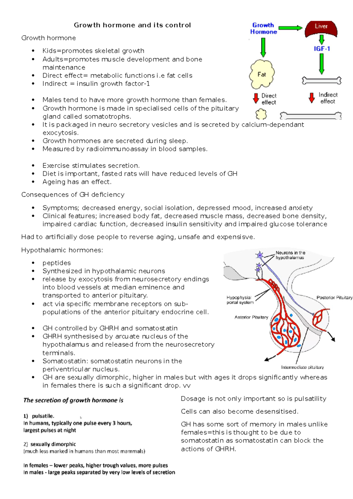 Growth hormone and its control - Growth hormone and its control Growth ...