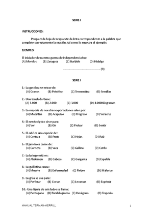 Barsit - Test Psicométrico - Test De Habilidad Mental De Barsit Usted 