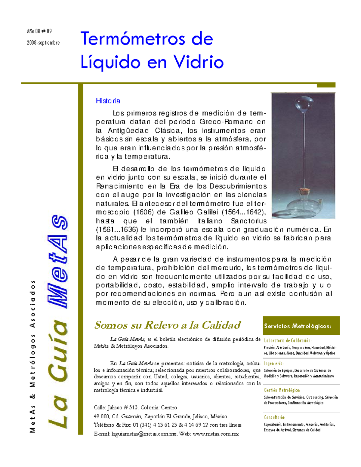 La Guia Met As 08 09 Termometros Liquido En Vidrio Studocu