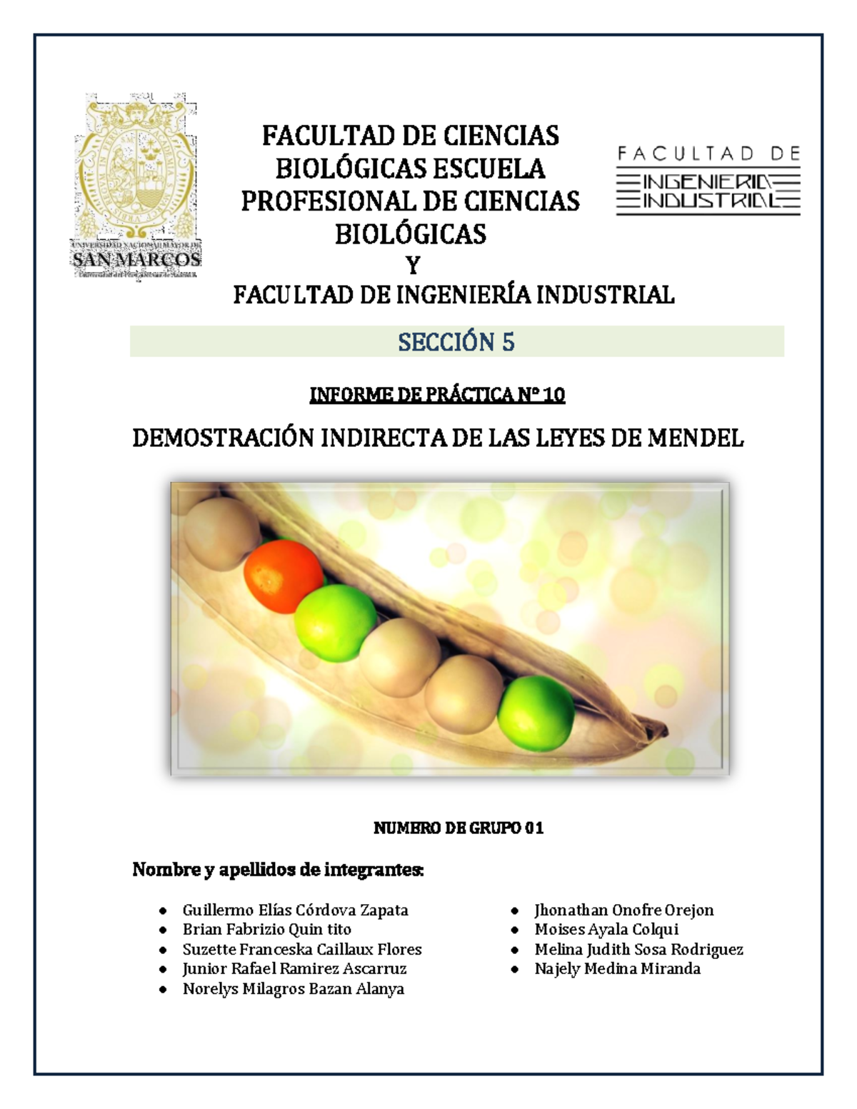 Grup01Sem 10 Tarea Practica Mendel 2022-I-FII - FACULTAD DE CIENCIAS ...