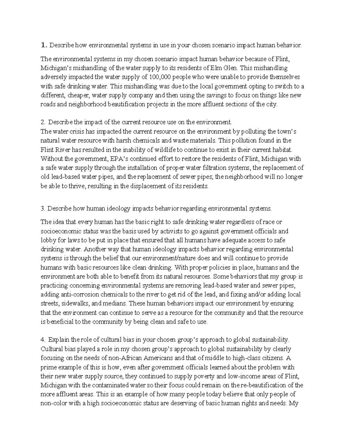 Document 18 - assignment paper - Describe how environmental systems in ...