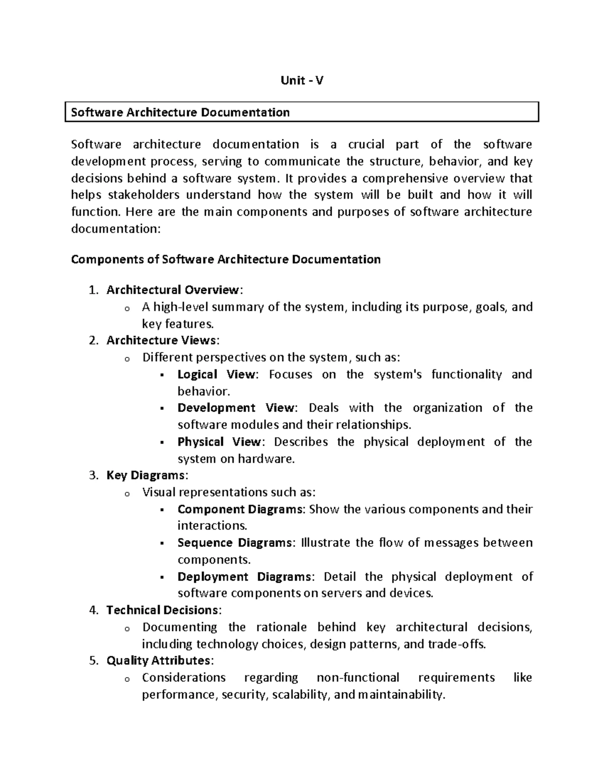 Software Architecture [ CS-701 ] - Notes - Unit - IV - Unit - IV ...