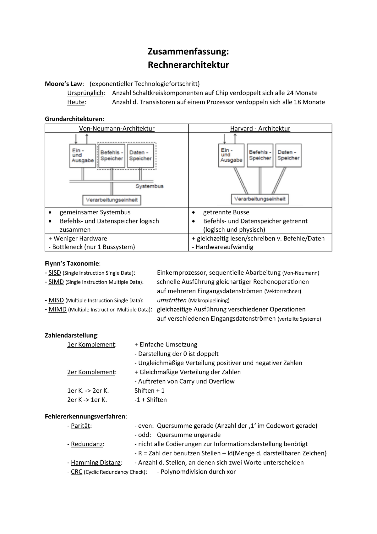 Zusammenfassung-Rechnerarchitektur - Zusammenfassung ...