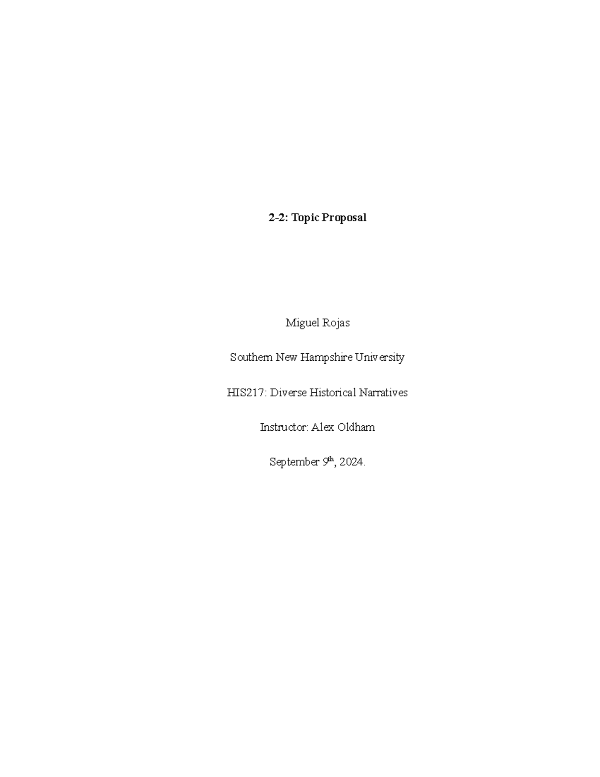 2-2 Topic Proposal - Work for it - 2-2: Topic Proposal Miguel Rojas ...