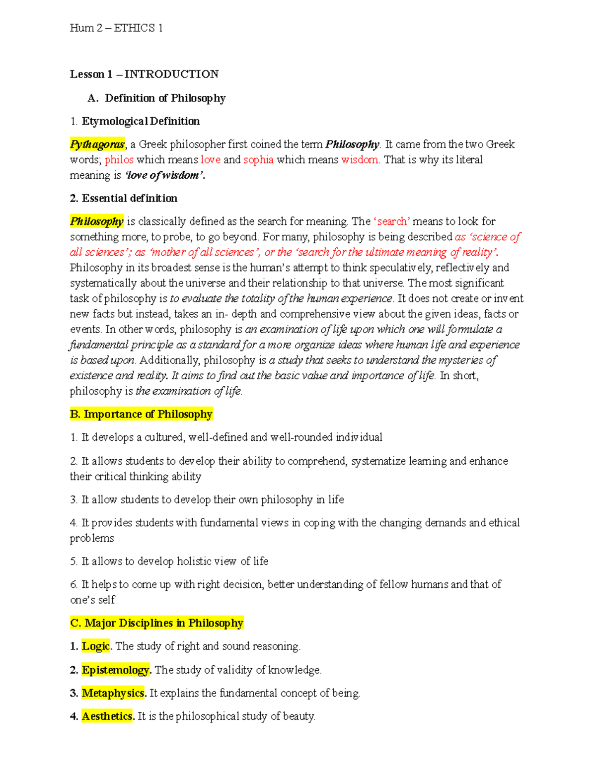Local media 1153713627866344838 - Hum 2 – ETHICS 1 Lesson 1 ...