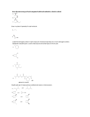 Lab 6 - Ochem - Organic Chem 1 Lab 5 - Spectral Analysis: IR ...