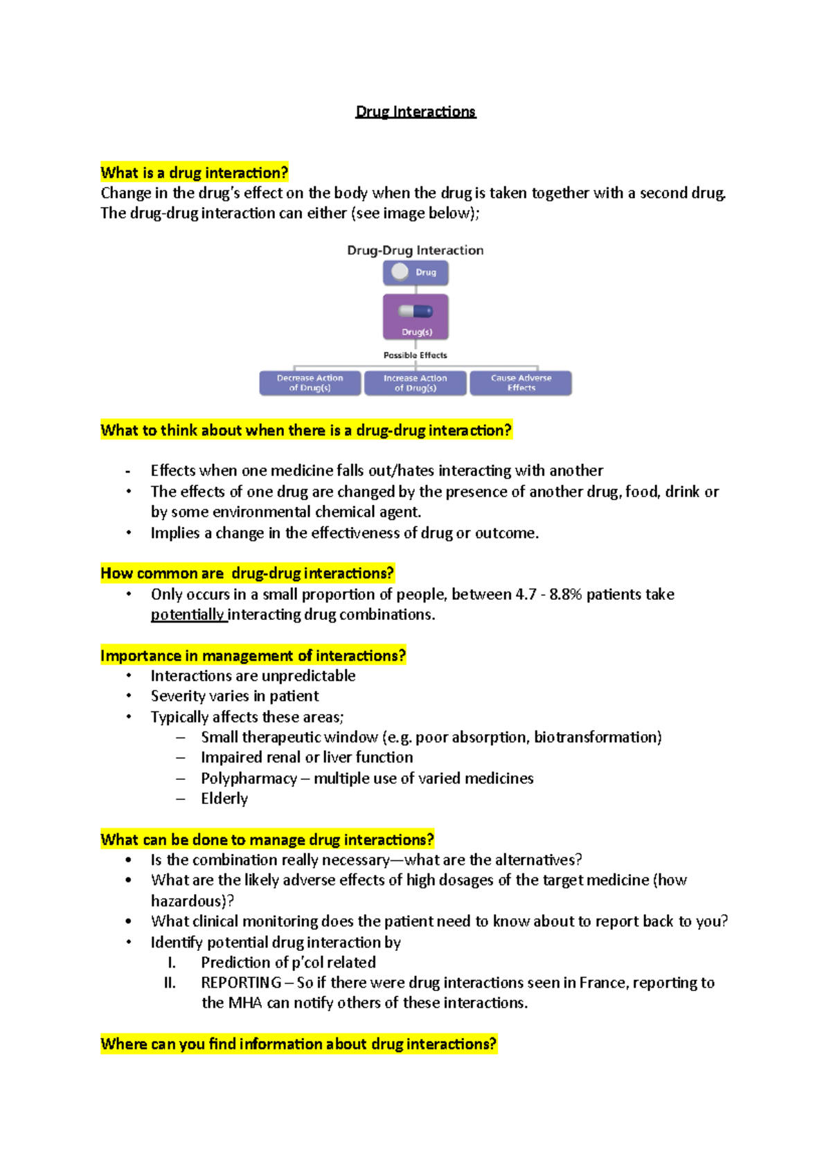 thesis on drug drug interactions