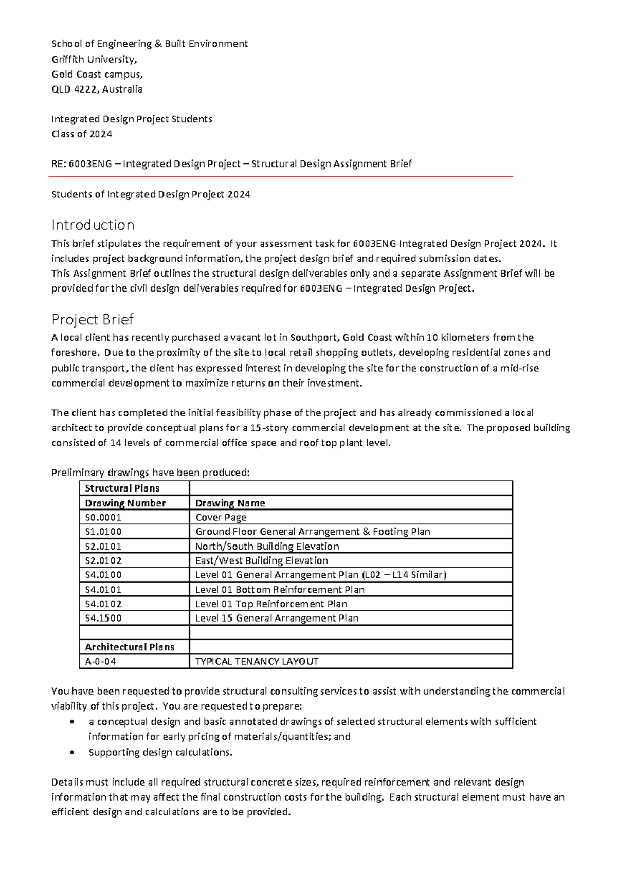 Structural+Assignment+Brief+and+Project+Drawings - ####### School of ...