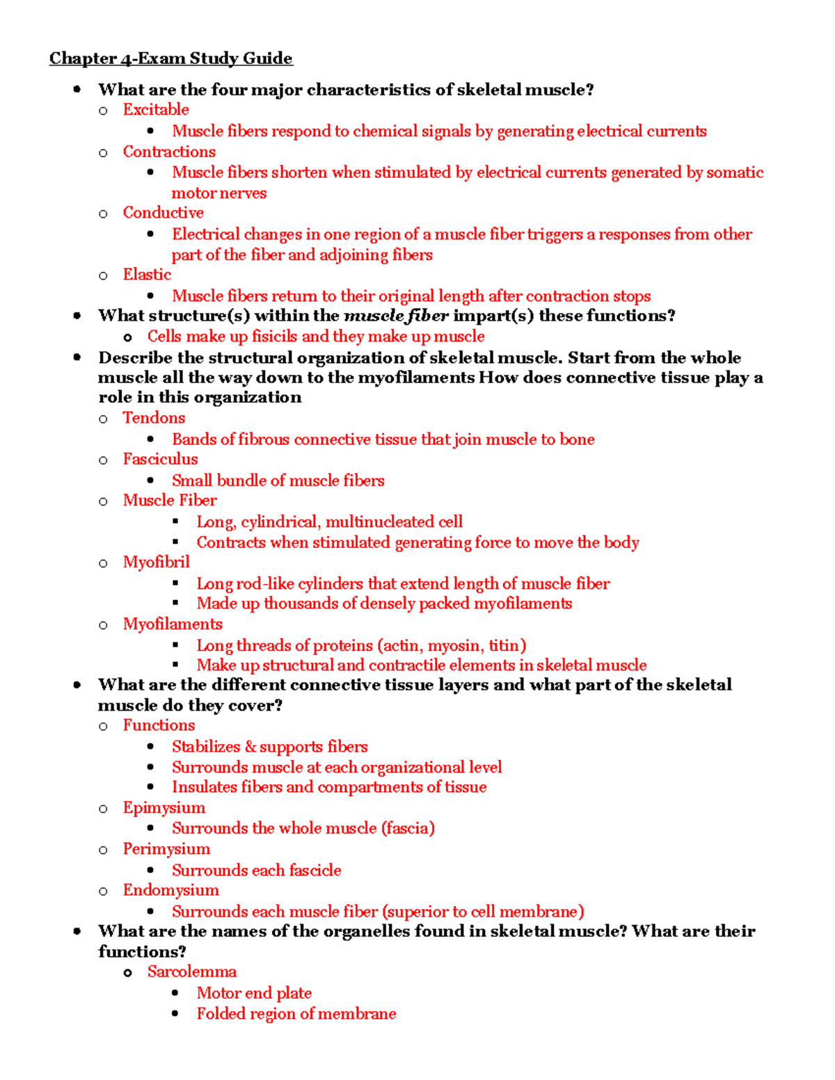 Chapter 4 TEST Review Chapter 4Exam Study Guide What are the four
