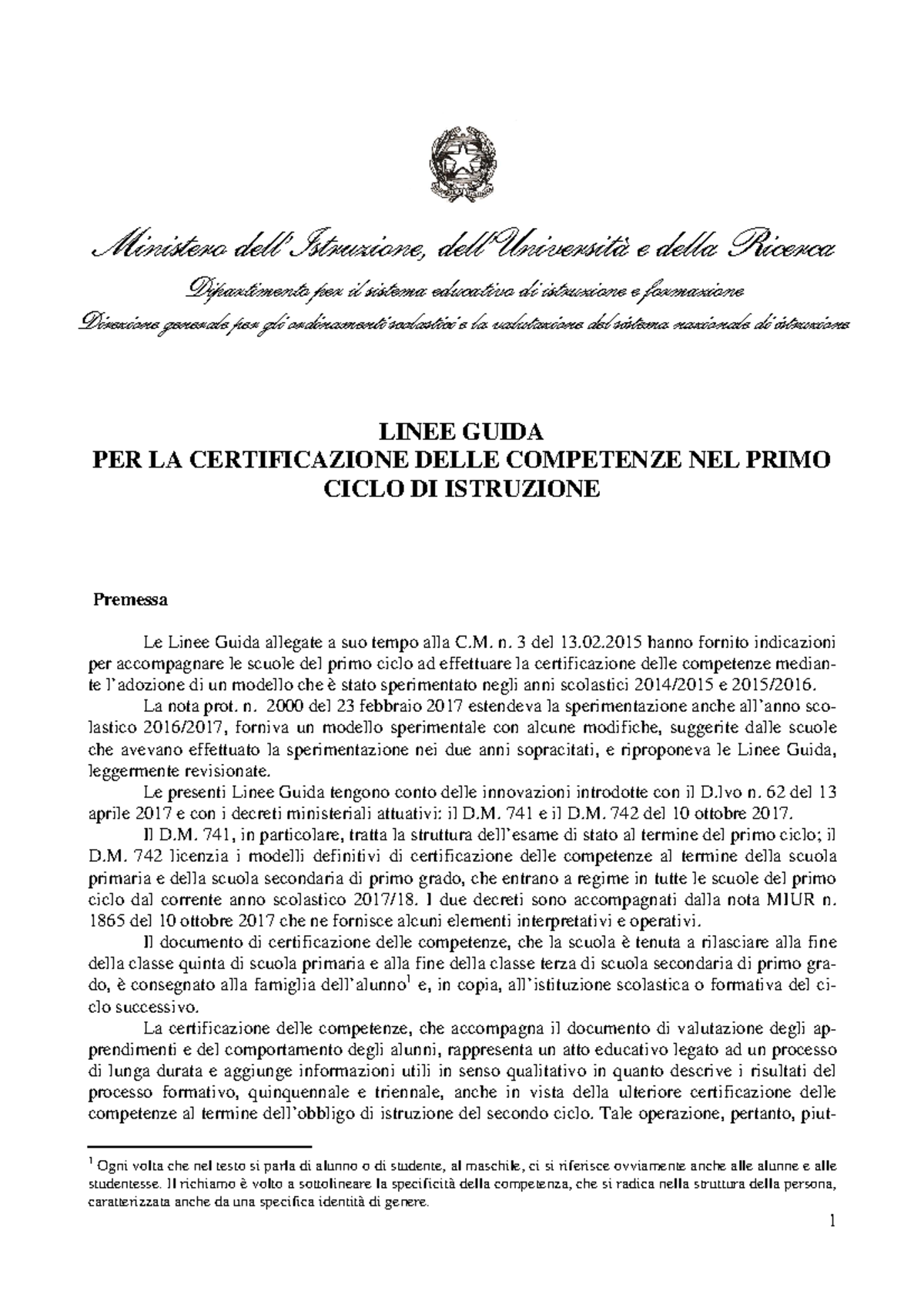 Linee Guida Certificazione 2017 Definitivo - Ministero Dell’Istruzione ...