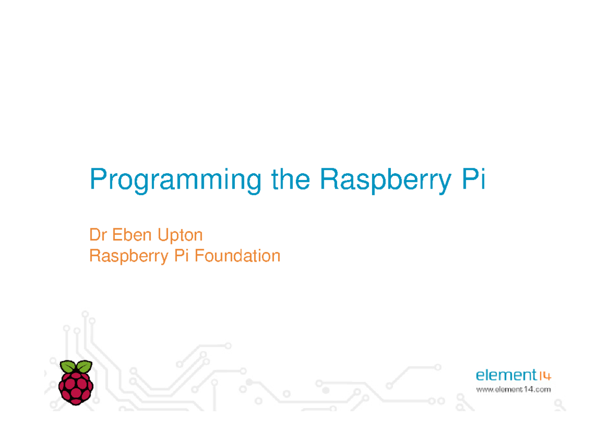 Programming the Raspberry Pi - Studocu