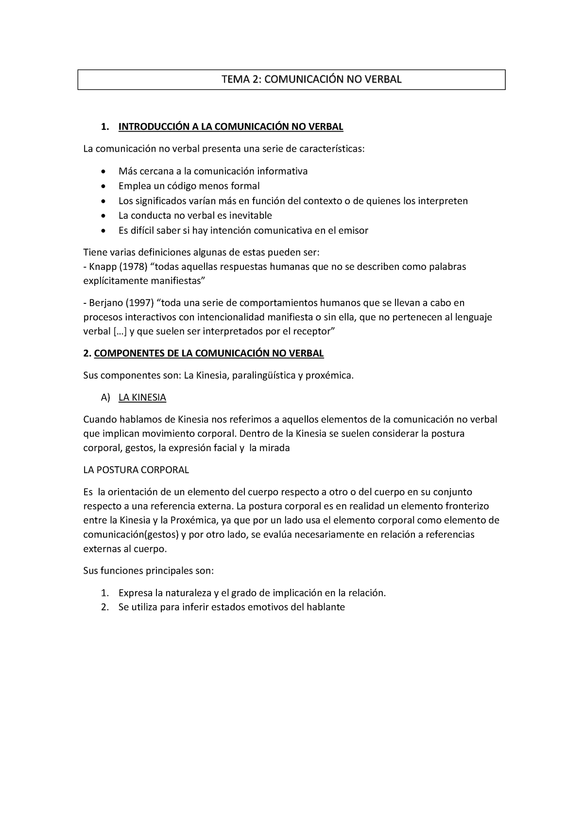 TEMA 2 Resumido - 1111111 - TEMA 2: COMUNICACI”N NO VERBAL 1 ...