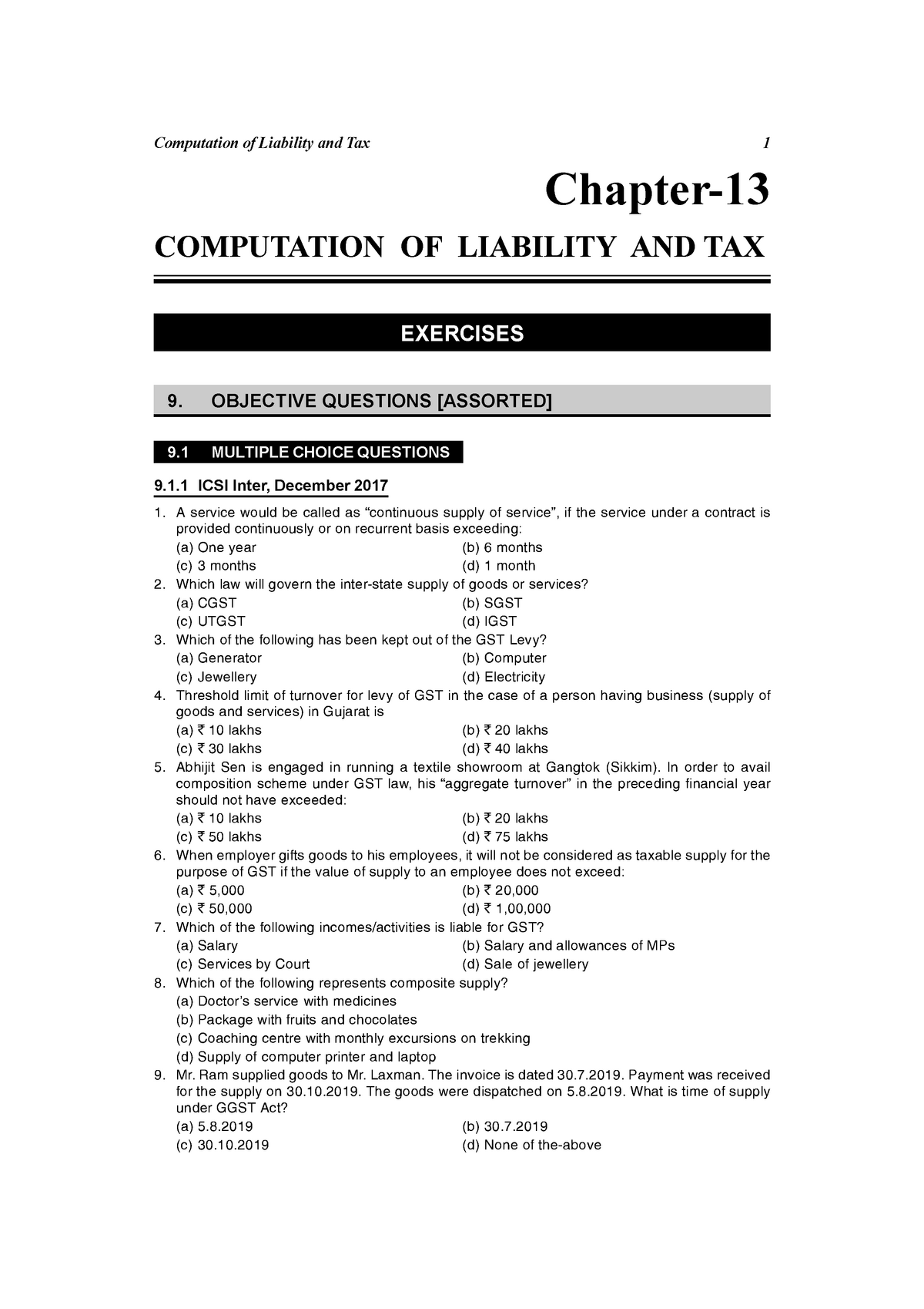 indirect-tax-mcqs-computation-of-liability-and-tax-1-chapter