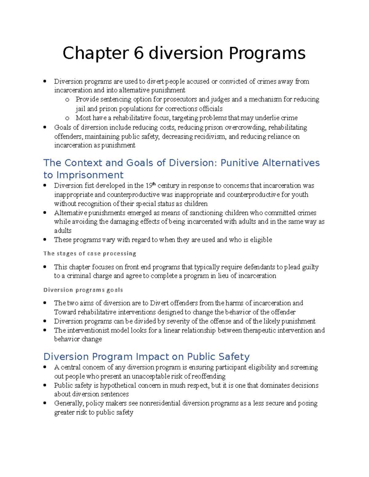 Chapter 6 diversion Programs Chapter 6 diversion Programs Diversion programs are used to