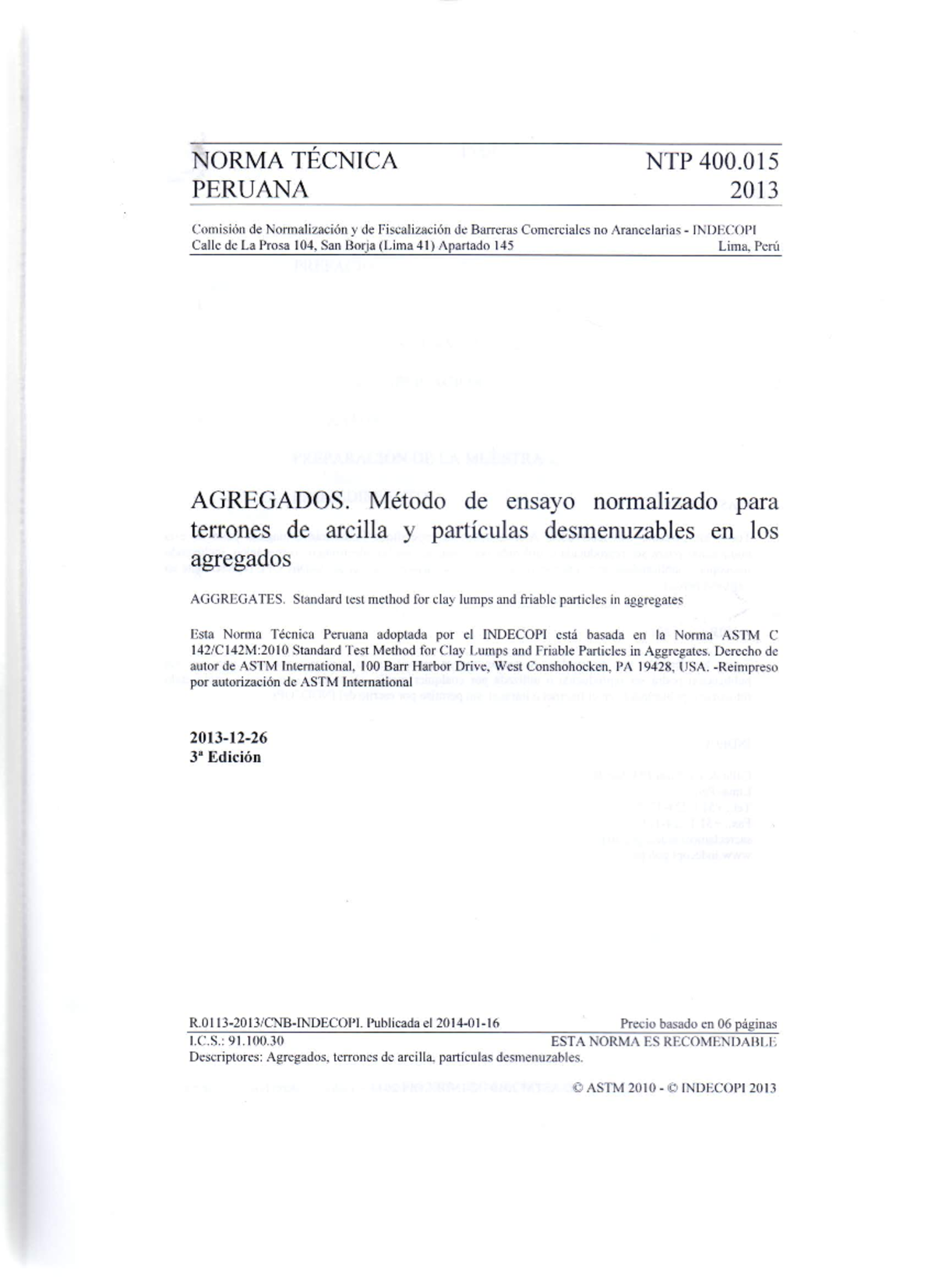 438215895 NTP 400 015 - NTP 400 015 - Tecnología Del Concreto - Studocu