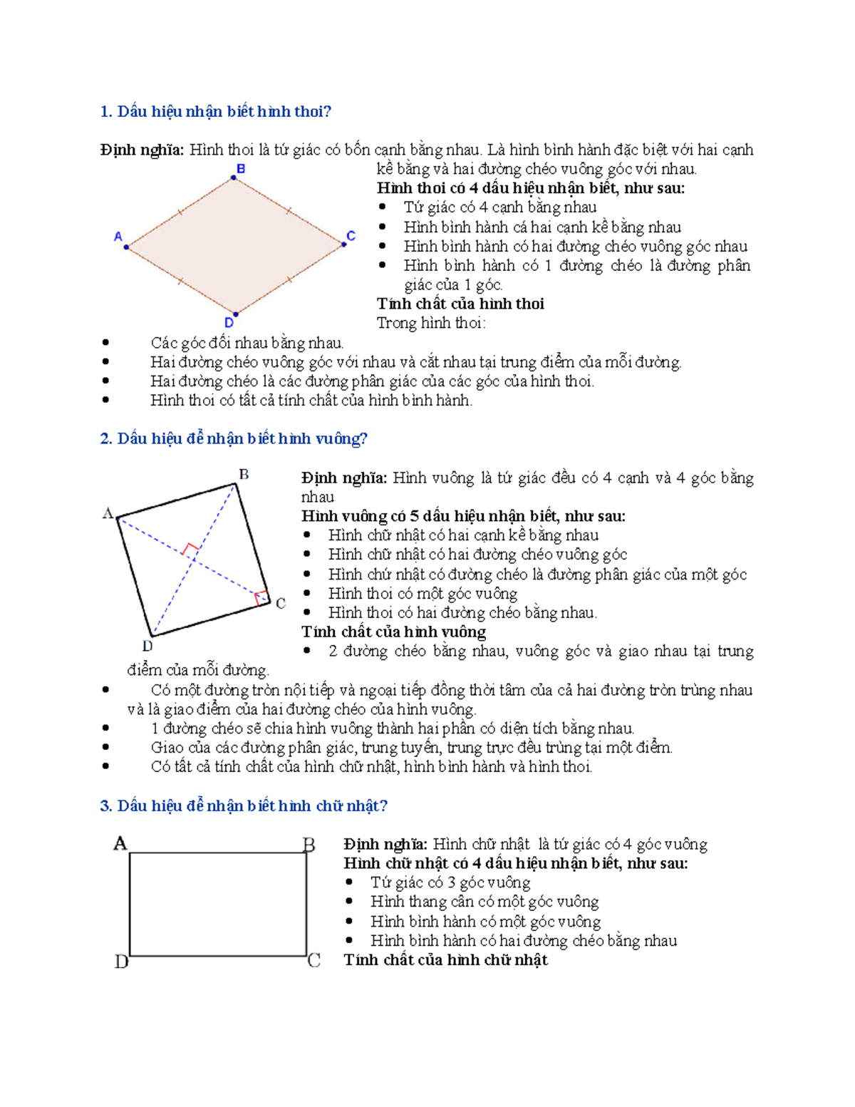 4. Công Thức Tính Toán Liên Quan Đến Hình Thoi