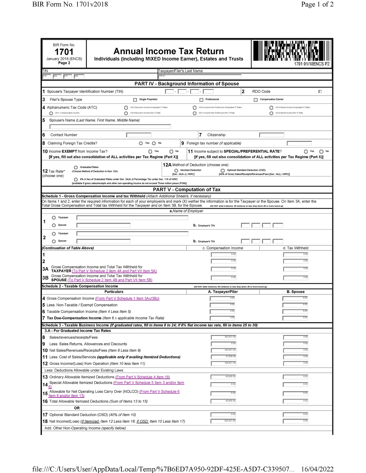 tax-tax-bir-form-no-1701-january-2018-encs-page-2-annual-income