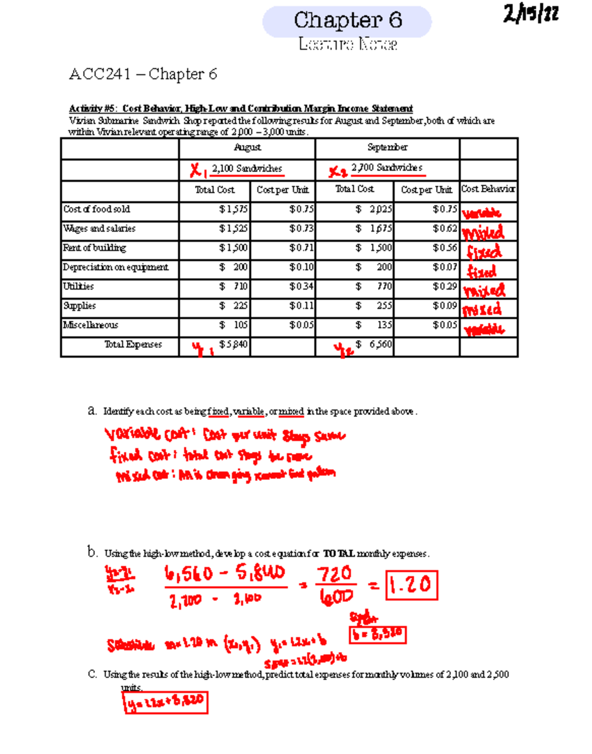 ACC 268 - Chapter 6 lecture notes and practice problems - ACC241 ...