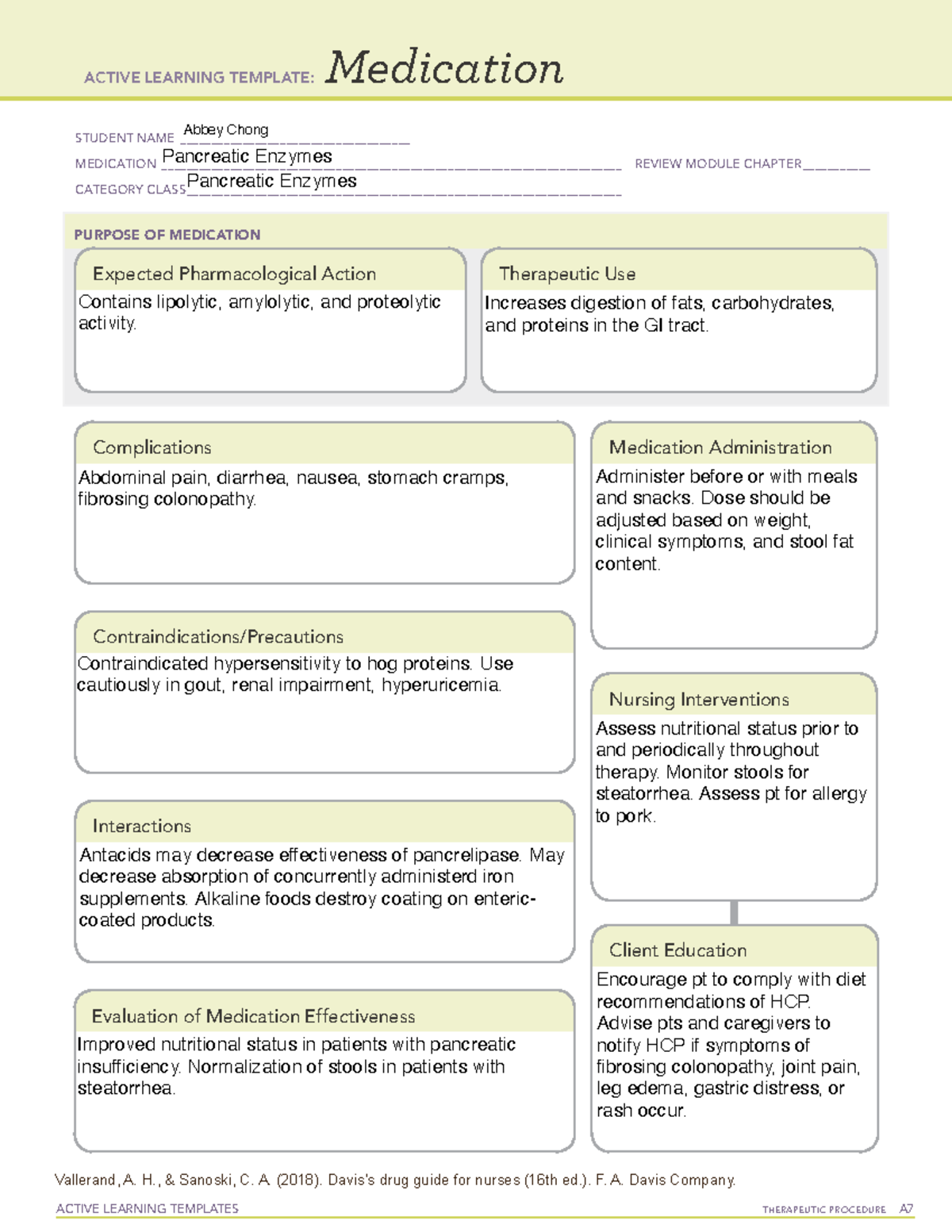 Pancreatic Enzyme - alt - ACTIVE LEARNING TEMPLATES THERAPEUTIC ...