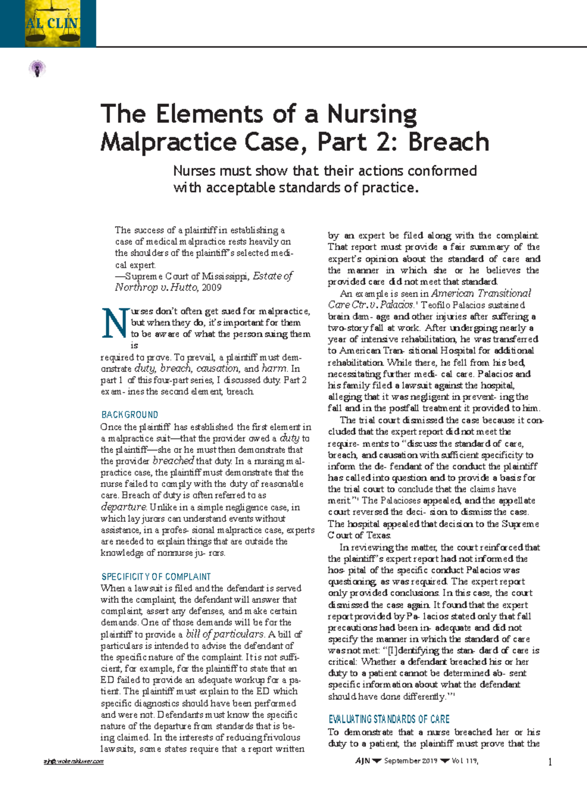 nursing malpractice case study