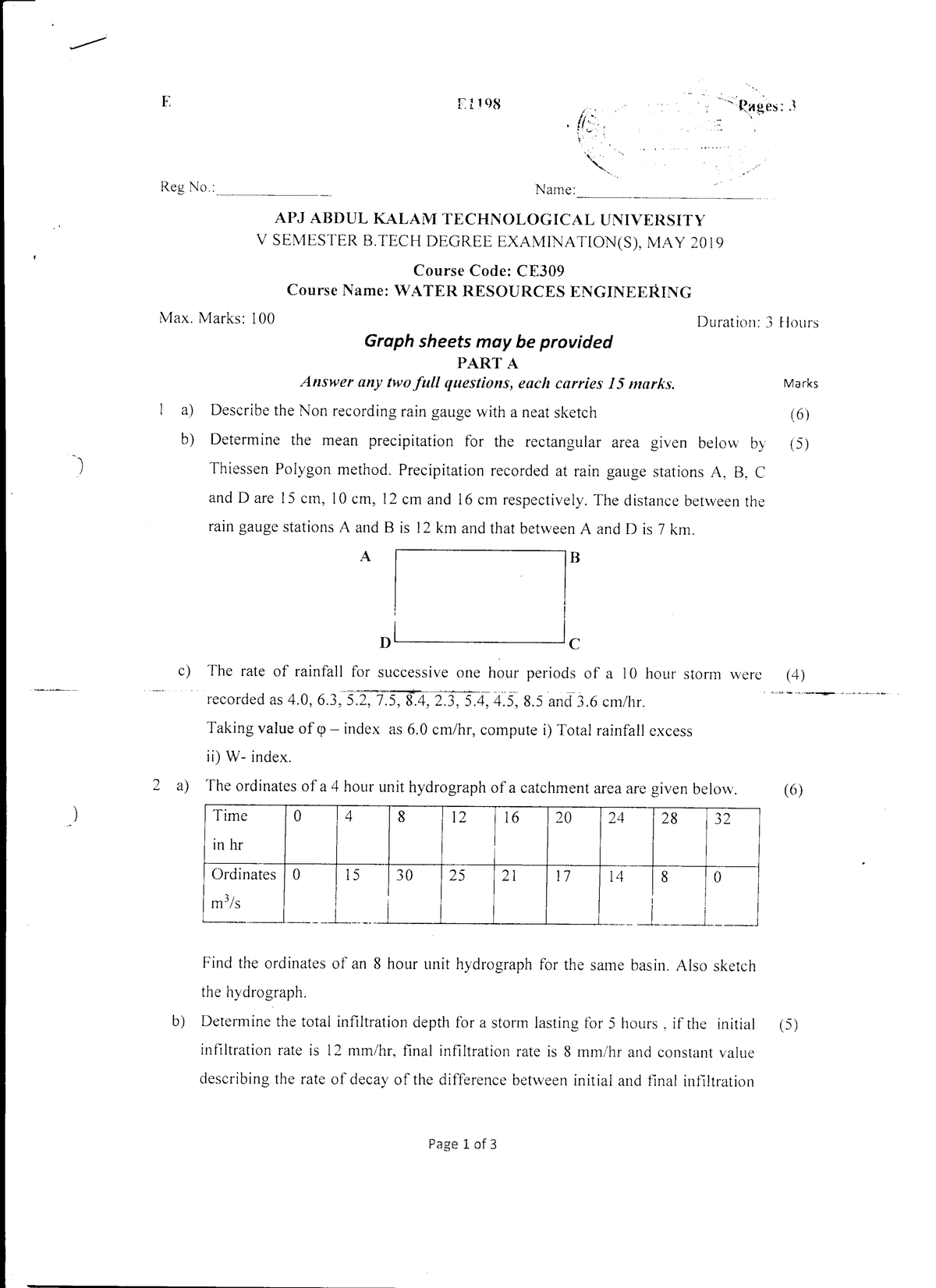 S5 ce water resources engineering may 2019 Hydrology and water