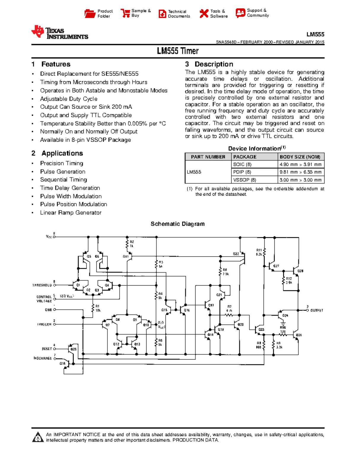 Lm555 - Planos de circuito - Product Folder Sample & Buy Technical ...