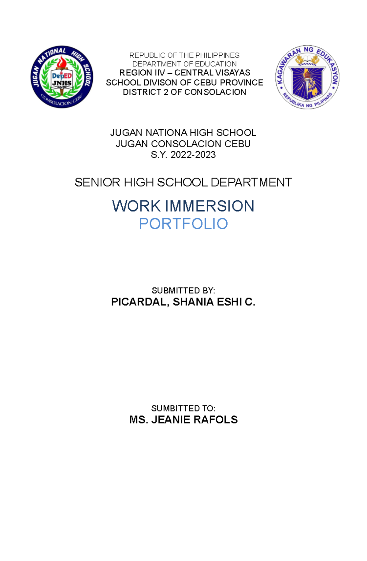 F Ront Page Asd Intro To Computing Republic Of The Philippines