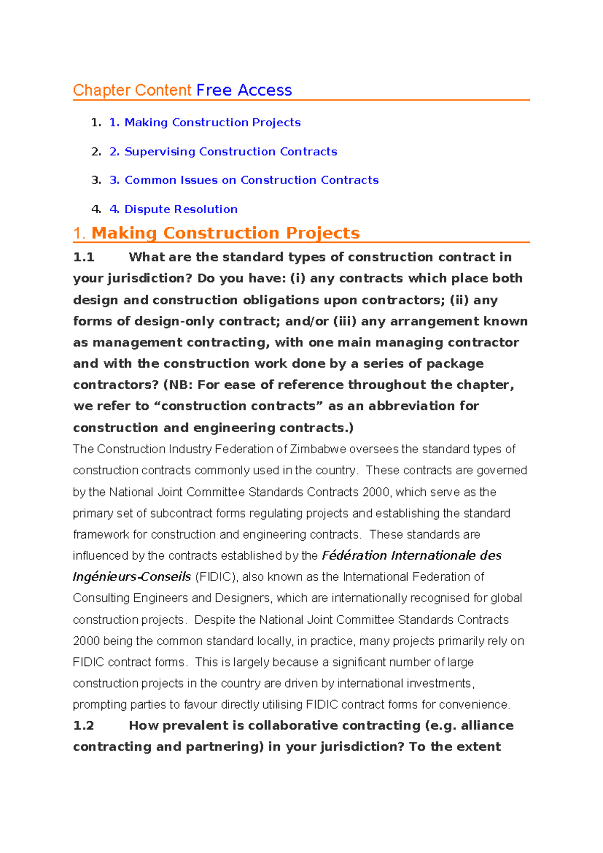 Construction - Chapter Content Free Access 1. 1. Making Construction ...