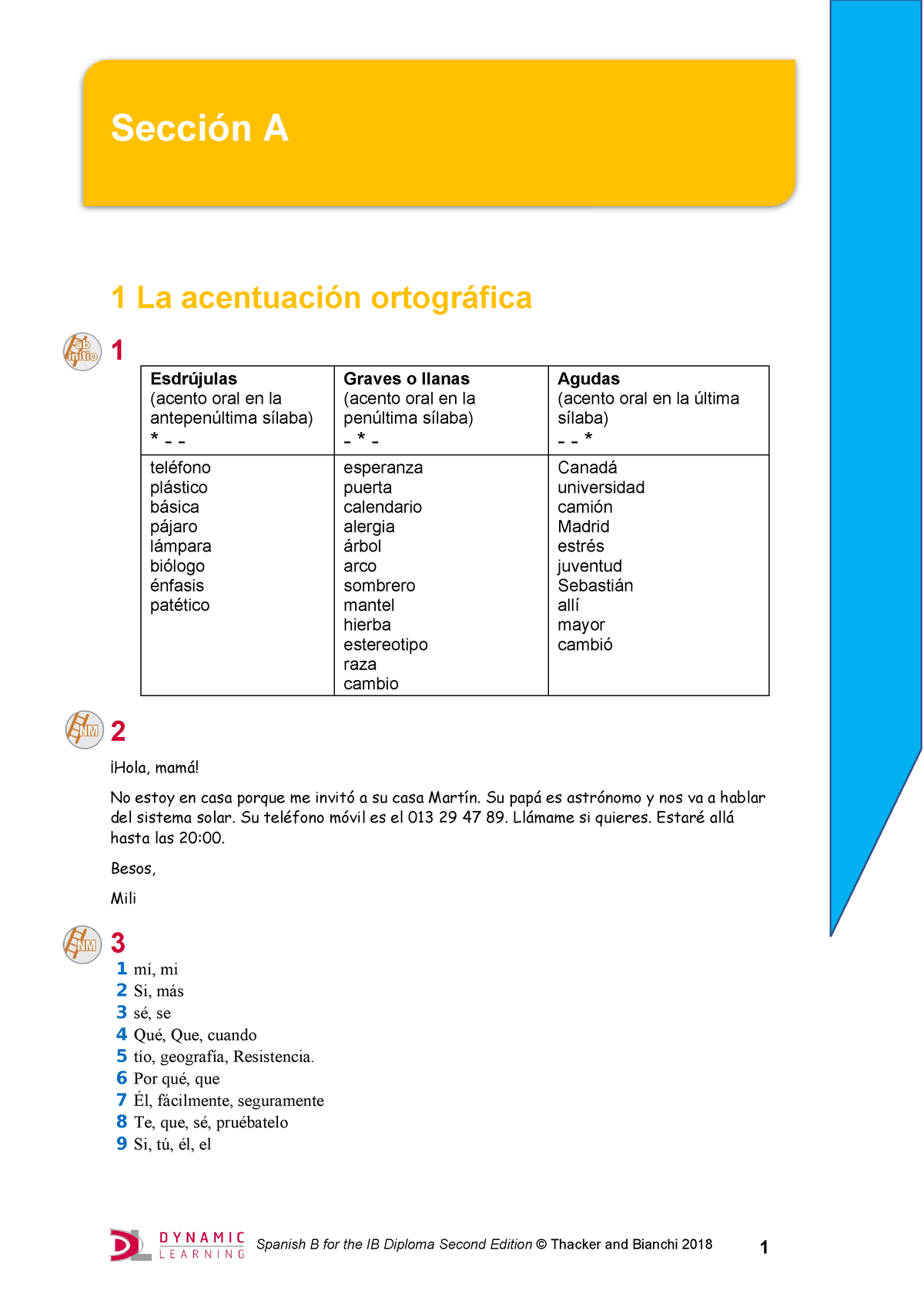 A. 1. La Acentuaci¢n Ortogrfica - Respuestas Sección A 1 La Acentuación ...