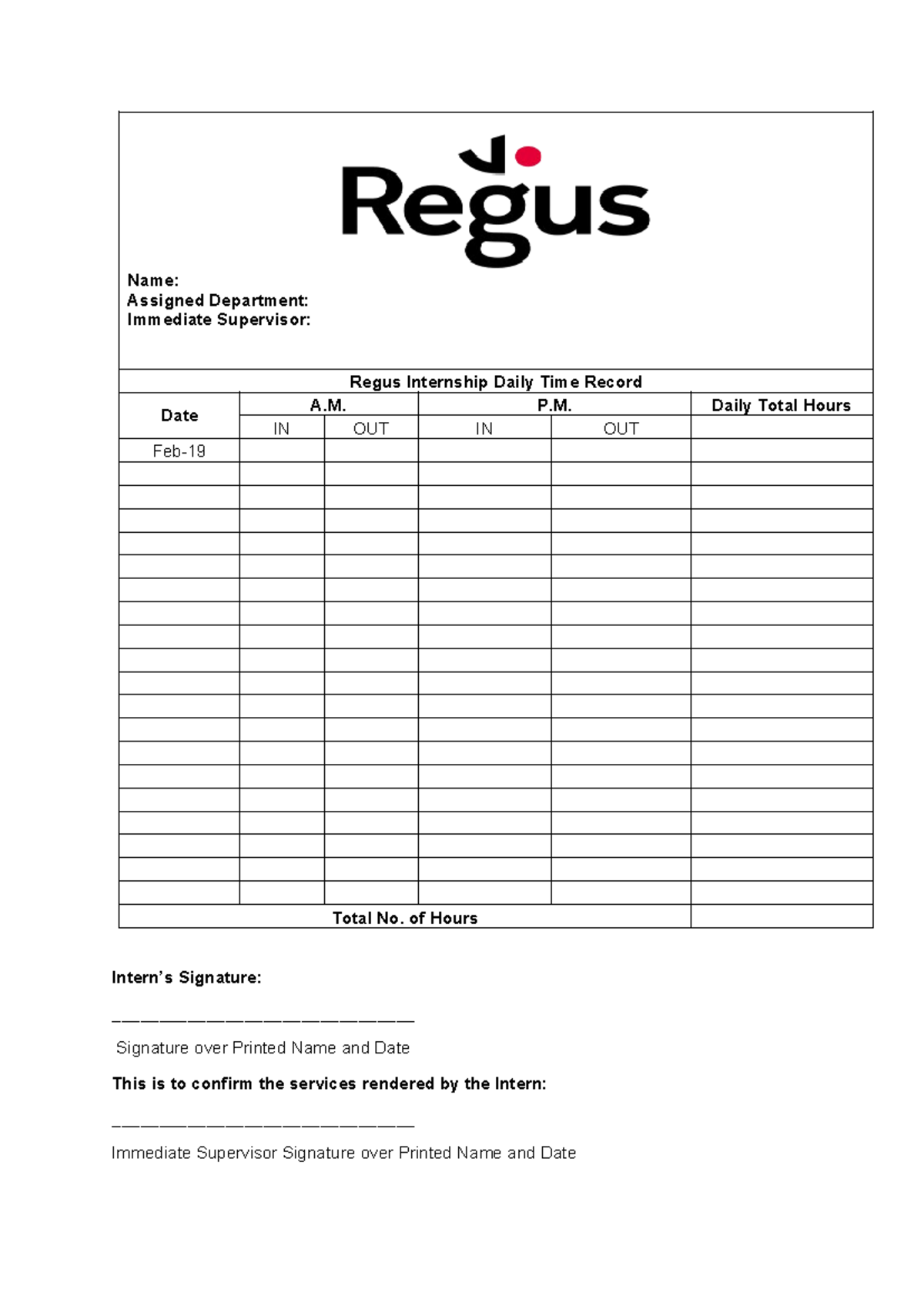 Internship - Daily Time Record 2 - Copy - Managerial Economics - Name ...